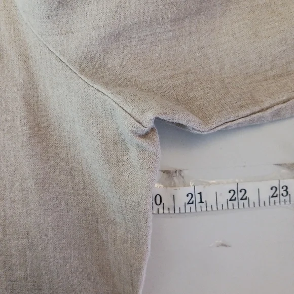 VINTAGE embroidered floral longline linen blend tunic blouse - Picture 6 of 7